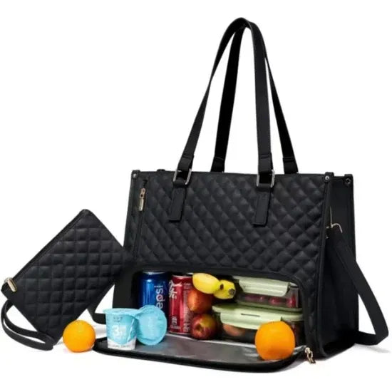3-in-1 Quilted Tote Bag