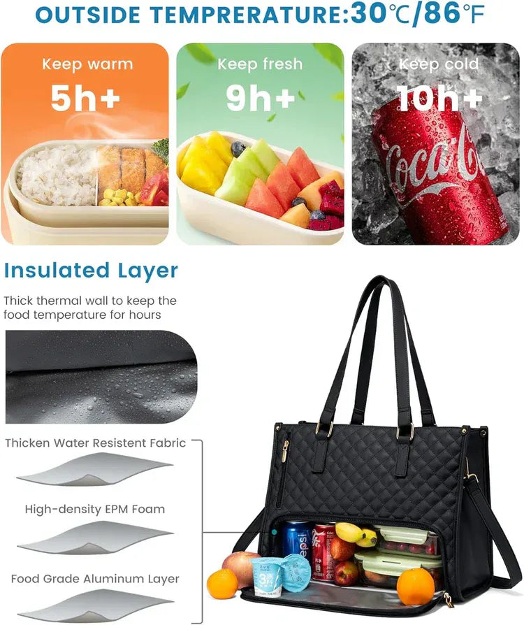 3-in-1 Quilted Tote Bag