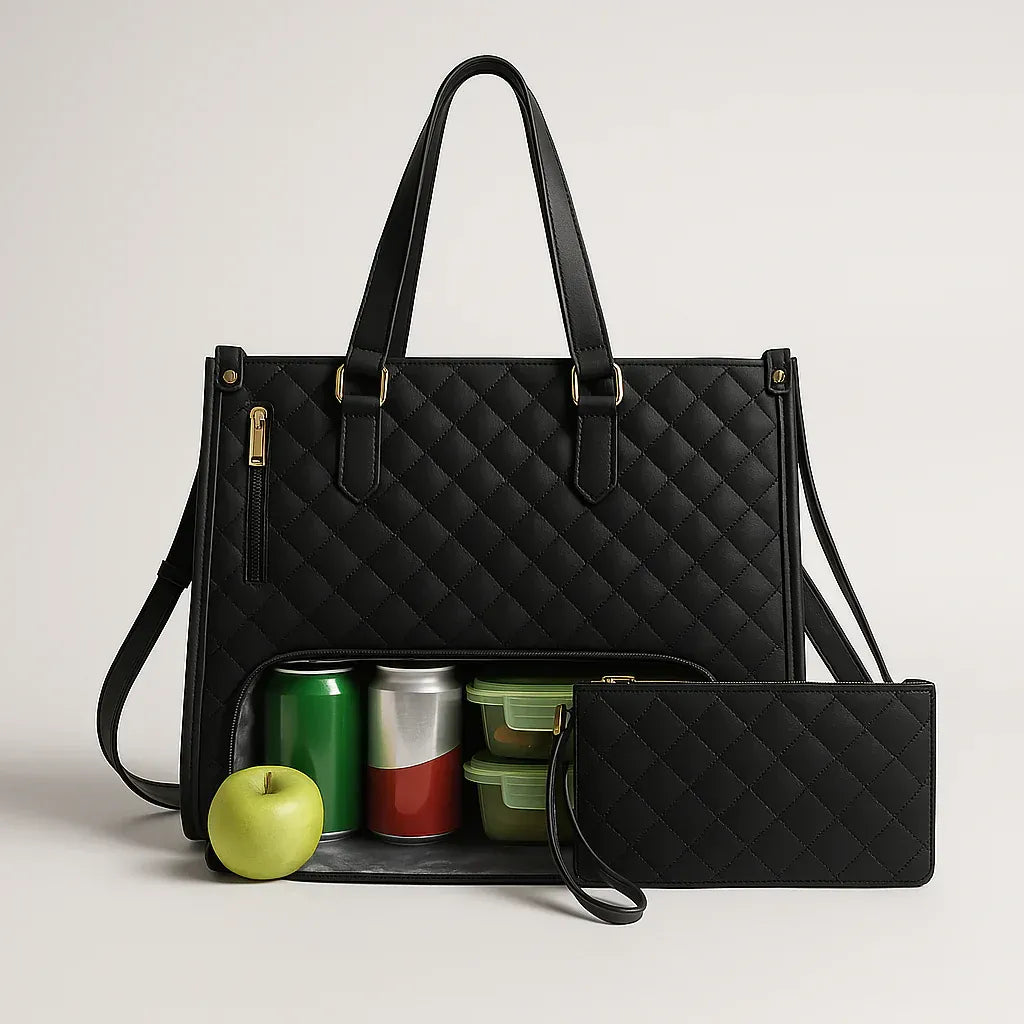 3-in-1 Quilted Tote Bag